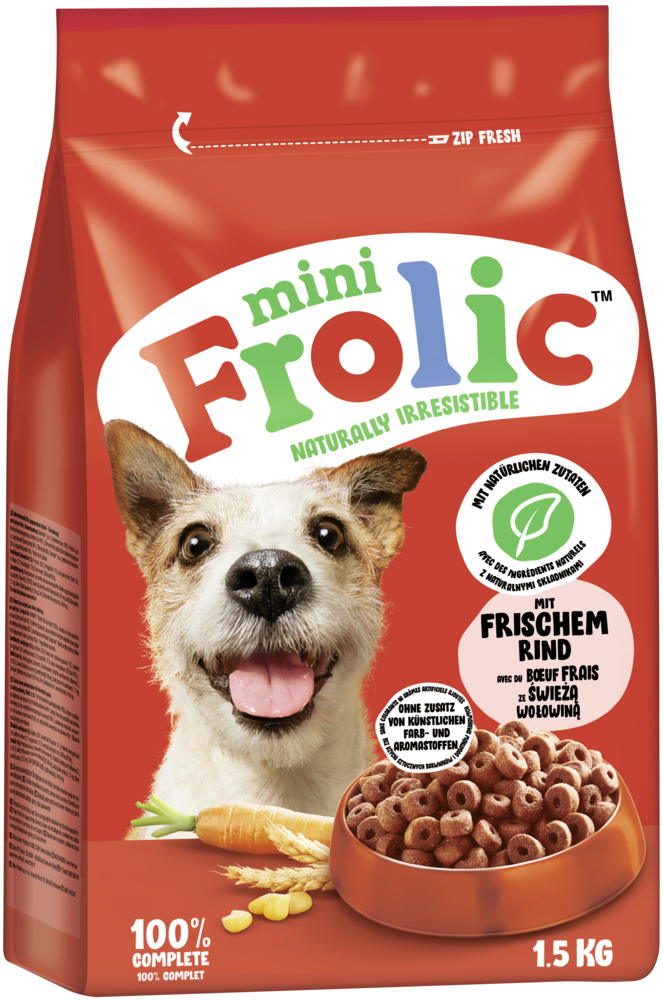 Frolic Hunde-Trockenfutter Mini Rind